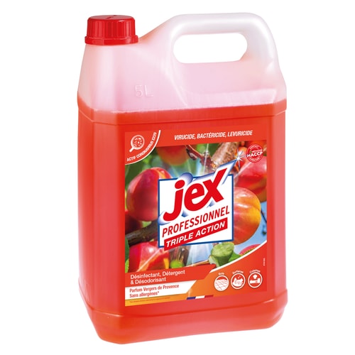 Jex Professionnel désinfectant Triple Action Vergers de Provence 5L - nettoie, désinfecte, parfume