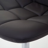 thumbnail of Cadeira de jantar HWC-A60, cadeira giratória, design retro dos anos 50 ~ pele sintética castanha, base cromada