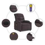 thumbnail of vidaXL Massagesessel Elektrisch Dunkelbraun Stoff