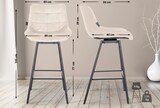 thumbnail of CHEFGASTRO 4er Set Barhocker GOLDEN GATE Schwenkbar Samt HxBxT 105x49x56cm Creme Barstuhl
