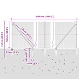 thumbnail of vidaXL Zaunpfosten Grau 50 x 1 m (13 mm Maschendraht) Stahl und PVC