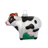 thumbnail of Christbaumschmuck Glas 9cm Kuh Figur Handbemalt Weihnachtsbaum Anhänger Weihnachten Christbaumanhänger Weihnachtsbaumschmuck Farm Tiere Weiß Schwarz