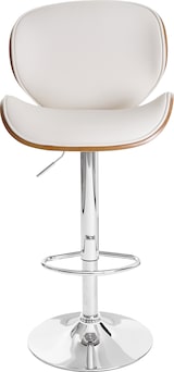 thumbnail of Barhocker Foxrock, Barstuhl, Holz Bugholz Retro-Design ~ Walnuss-Optik, Kunstleder creme