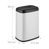 thumbnail of Relaxdays Mülleimer Wandmontage, 5 Liter, Einhängen oder Kleben, Inneneimer, Küchenabfalleimer, Badmülleimer, weiß