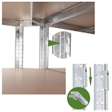 thumbnail of 2x Schwerlastregal Steckregal 200x100x30 Archivregal Schwerlastregal Lagerregal Kellerregal Metallregal Regal Garagenregal