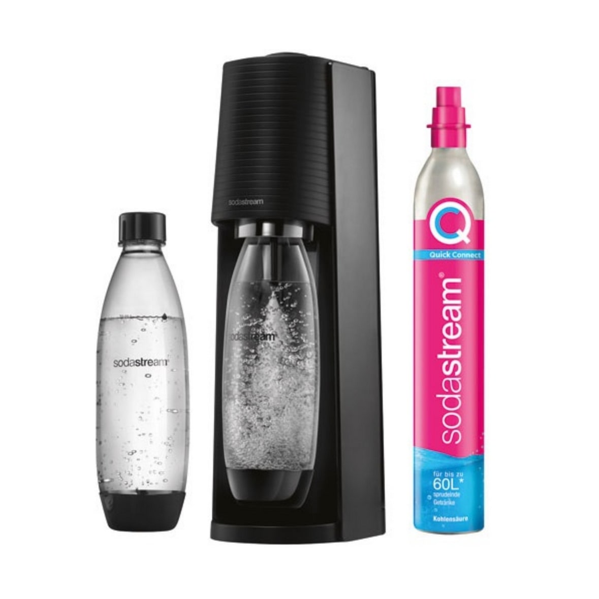 SODASTREAM Machine à Gazéifier L'eau + 2 Bouteilles + 1 Cylindre 1012812333