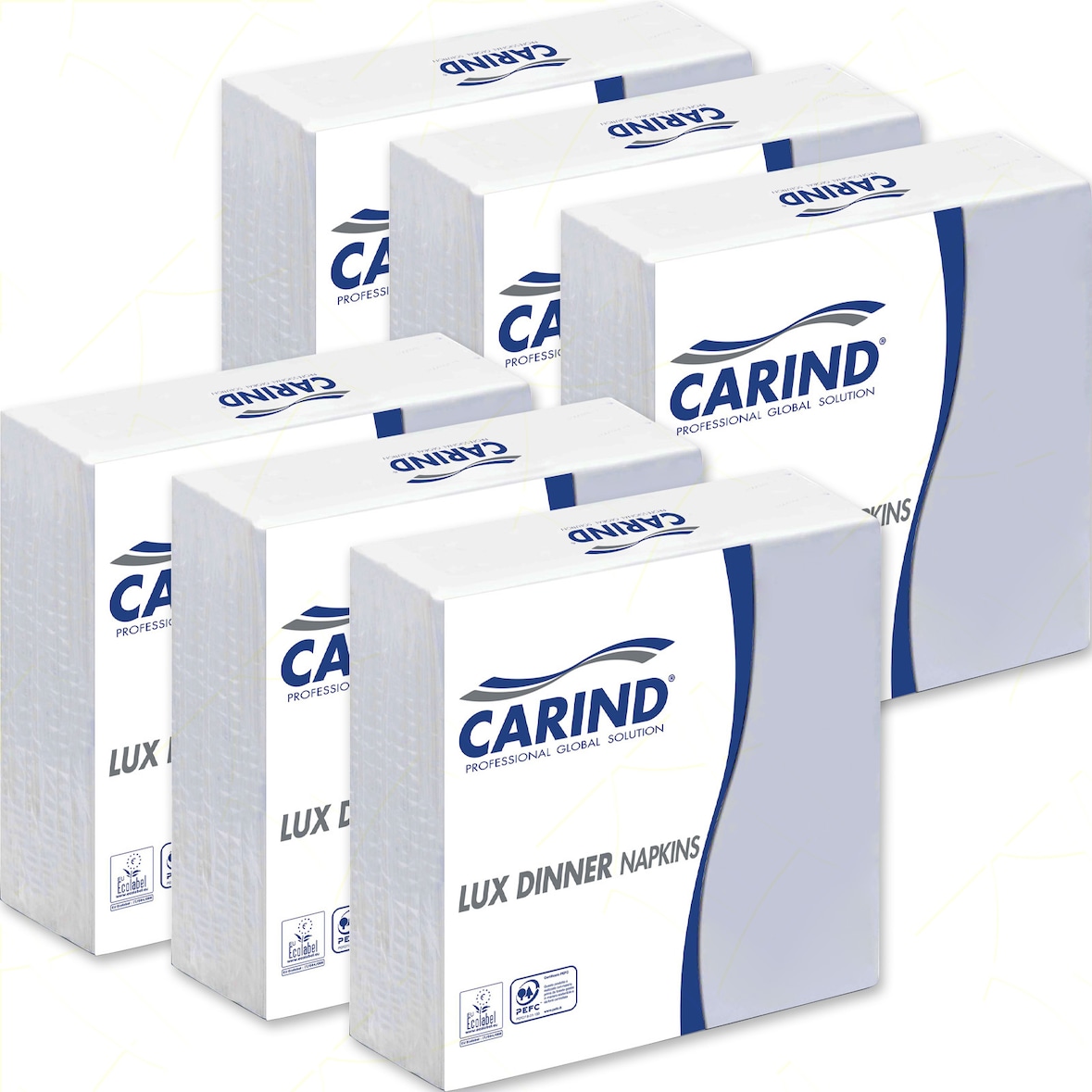 Servilletas de papel blancas, 40 x 40 cm, 3 capas, paquete de 40 x 16 piezas