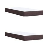 thumbnail of vidaXL Boxspringbett mit Matratze Dunkelbraun 200x200 cm Stoff