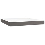 thumbnail of vidaXL Boxspringbett mit Matratze & LED Grau 160x200 cm Kunstleder