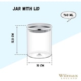 thumbnail of Wilmax Vorratsglas 760 ml mit Edelstahl Deckel Transparent WL-888513/A