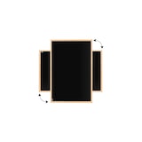 thumbnail of ALLboards Tableau à Craie Noir Magnétique avec Cadre en Bois 100×80 cm