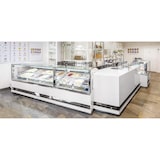 thumbnail of Vitrine réfrigérée à crème glacée gelato  froid ventilé négative  170x110x135 soit 18 bacs de 5 litres blanche ISA 3DSHOW