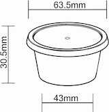 thumbnail of MONOUSO - Molheira Reutilizável Transparente em PP com Tampa 60ml (1.000 Uds)