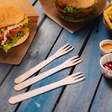 thumbnail of BIOZOYG 10000 Stück Einweg Pommesgabeln 17,5 cm XL Pommesgabeln Pommespieker Holz, Einwegbesteck für Pommes Frites, biologisch abbaubares Holzbesteck