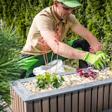 thumbnail of Relaxdays Marmorkies, 5kg, Dekosteine, 25 - 40mm, Kieselsteine, Gartenkiesel, Beet, Blumentopf, Grab, Zierkies, weiß