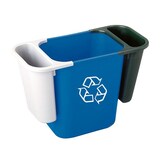 thumbnail of Rechteckiger Abfallbehälter 26,6 Liter, Rubbermaid, VB 002956, Blau, Recyclingsymbol