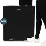 thumbnail of Les Collectors Pattumiera a pedale per differenziata, Acciaio inox spazzolato, 60 L, 2 scomparti 30L, Secchi estraibili, Chiusura silenziosa N°910