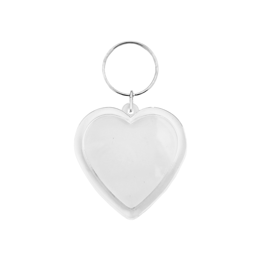 CombiCraft Plexiglas Schlüsselanhänger Herz mittel, 48x50mm - 50 Stück