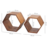 thumbnail of FineBuy Beistelltisch 2er Set VADA Satztisch Wohnzimmertisch Holz massiv Tisch