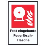 thumbnail of Fest eingebaute Feuerlösch-Flasche Aufkleber A9 (37x52mm)