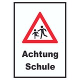 thumbnail of Achtung  Schule Schild Vorsicht Kinder  A3 Rückseite selbstklebend
