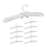 thumbnail of Relaxdays Kleiderbügel Satin, 10er Pack, weich gepolstert, 360° drehbarer Haken, dekorative Schleife, 38 cm breit, weiß