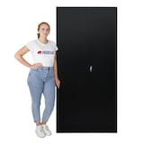 thumbnail of PROREGAL Mega Deal 3x Flügeltürenschrank ELEPHANT Metall Aktenschrank komplett montiert abschließbar 180x80x40cm Stahl 4 Ebenen Stahlschrank Schwarz
