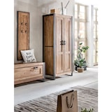 thumbnail of SIT Möbel Schoenenkast | 1 klep | Acacia natuur | Oud metaal antiek zwart | B 130 x D 40 x H 50 cm | 09258-01 | Serie PANAMA