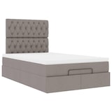 thumbnail of vidaXL Ottoman-Bett mit Matratze & LEDs Taupe 120x190 cm Stoff