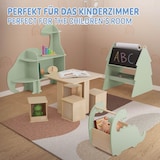 thumbnail of Joyz Kindersitzgruppe 5-teilig mit 1 Tisch & 4 Hockern, Kindermöbel Set aus Holz, Hocker mit Stauraum, Kindertisch Schreibtisch Maltisch für