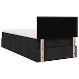 thumbnail of vidaXL Ottoman-Bett mit Matratze Schwarz 100x200 cm Stoff