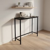 thumbnail of IvoQ Sidetable Zwart Industrieel - Smalle Wandtafel - Consoletafel met Metalen Frame - 75 x 24 x 75 cm