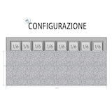 thumbnail of Atosa, Saladette 3 ante con portacondimenti 8 x GN1/6, piano di lavoro 475 mm in marmo, corpo acciao inox, 1365 x 700 x 947 mm (L x P x A)