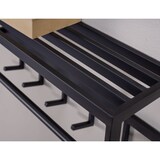 thumbnail of Wandgarderobe aus lackiertem Stahl, Schwarz, 5 Haken, Kleiderstange. 70x20x20 cm | Kadima Design