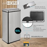 thumbnail of Well Home - Intelligente Mülltonne à 60L mit Automatischer Öffnung, grau, 35,5x26x79,5cm
