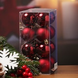 thumbnail of Christbaumkugeln Weihnachtskugeln bruchfest D: 4cm weinrot 16er Set