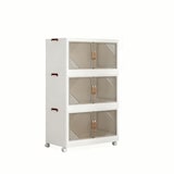 thumbnail of COSTWAY Cajas de Almacenamiento con Tapa, Contenedores Apilables con Ruedas y Puertas, Organizador Plegable para Dormitorio