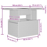 thumbnail of vidaXL 7-teiliges Garten-Sofa-Set mit Kissen Schwarz Poly Rattan Akazie