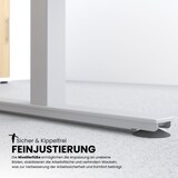 thumbnail of bümö elektrisch höhenverstellbarer Schreibtisch Asteiche 180x80 cm, Gestell: Silber - Büroschreibtisch höhenverstellbar elektrisch, elektrischer