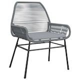 thumbnail of vidaXL 3-tlg. Garten-Essgruppe mit Kissen Grau Poly Rattan Glas