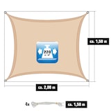 thumbnail of 1,5x2 Vela Ombreggiante Permeabile - Tenda da Sole per Giardino Balcone Pergola