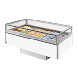 thumbnail of Bac libre service positif SVABA.3 200 P, 2000 x 1000 x 925 mm, ventilé, blanc, rideau de nuit