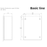 thumbnail of Dutch Bins Abfallbehälter offen 25 Liter Edelstahl gebürstet- Artikel 3815