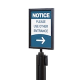 thumbnail of Exposiciónate Schwarz Post Sign Holder, für Flexi Belt Post BBBLACKSIGNA4 Barriere