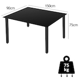 thumbnail of Alu Gartentisch 150x90x75cm silber