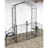 thumbnail of DanDiBo Rosenbogen mit Tür Metall 18602 Torbogen Gartentor Eisen Rankhilfe Rankgitter Rundbogen Tor