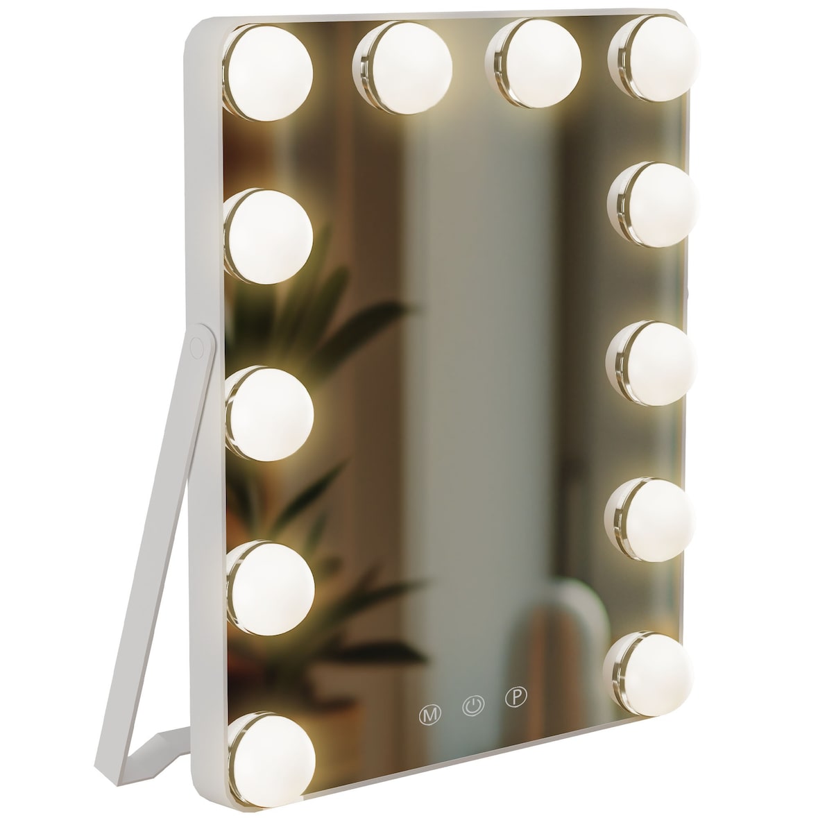 CLP Espejo de maquillaje Balian Vidrio HBT: 30x25x16 cm Blanco