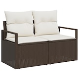 thumbnail of vidaXL 9-teiliges Garten-Sofa-Set mit Kissen in Braun, Poly-Rattan