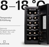 thumbnail of Klarstein Silent Vino 12 Uno Slim Weinkühlschrank 31 L / 12 Fl 5-18 °C Touch Schwarz