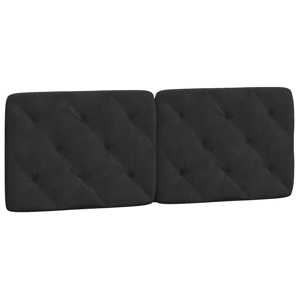 vidaXL Kopfteil-Kissen Schwarz 140 cm Samt